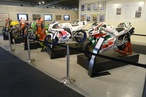 Drama Boxes custom designed for Grand Prix motor bikes in the History of Motor Sport display