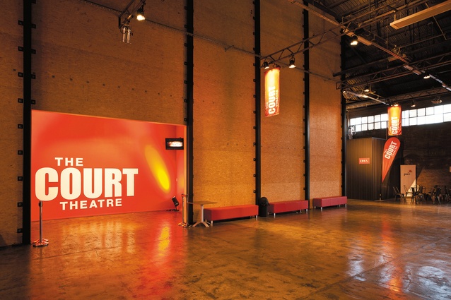 Completed – December 2011. The Shed by Fulton Ross Team Architects, end of Bernard Street, Addington. This new temporary theatre was built in a large former grain warehouse.