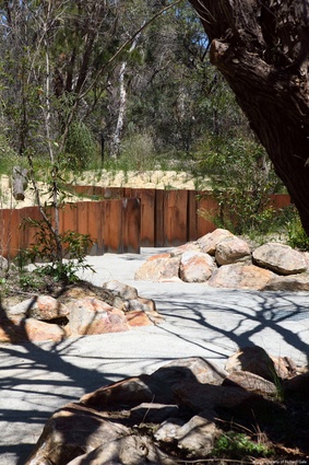 The geometric form of the trench is a response to the flat topography, deliberately intruding into the landscape plain.