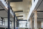 Supatile 10 acoustic timber ceiling tiles in The Corso conform to Green Star rating requirements
