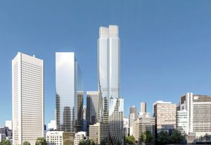 The updated design for 435 Bourke Street by Bates Smart.