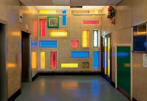 Lobby interior of Trellick Tower.