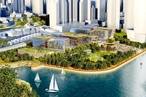 Central Barangaroo development area balloons