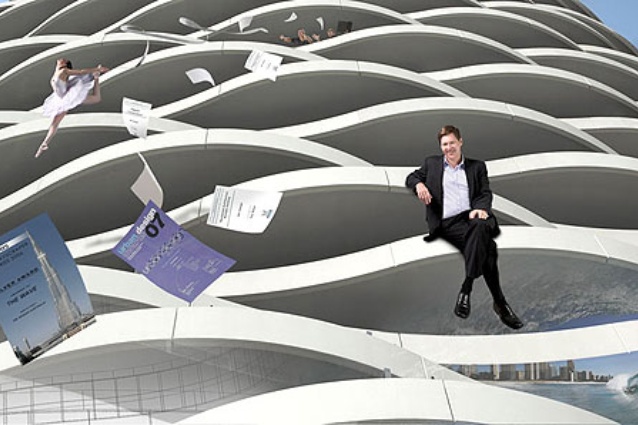 Finalist: <em>The Wave</em> by Seán Paul Moss. Image shows architect Raith Anderson of DBI Design.