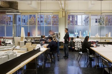 Architecture students at work in RMIT's Building 45.