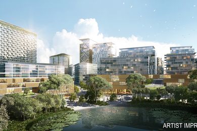 A 10,000-apartment precinct by Woods Bagot and Place Design Group is planned of Greater Springfield in south-east Queensland.