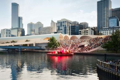 Hassell + Herzog & de Meuron: Yarra River amphitheatre and plaza.