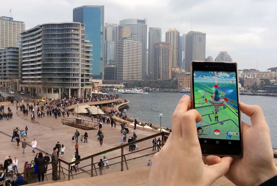 The Sydney Opera House is a Pokégym that frequently changes hands as the game’s three teams battle for ownership over its virtual turf.