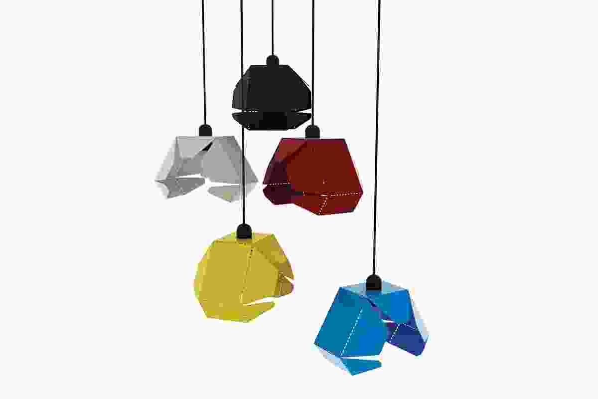 The Metal Petal pendant light can be adapted to be a table or wall-mounted lamp.