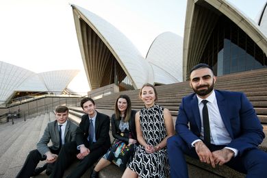 Australian winners of the 2017 MADE student exchange: James Hansen, Jacob Levy, Eleanor Gibson, Nicola Shear and Awkar Ruel.