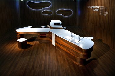 Shaping Silestone by Fernando and Humberto Campana at the 2012 Milan Furniture Fair.