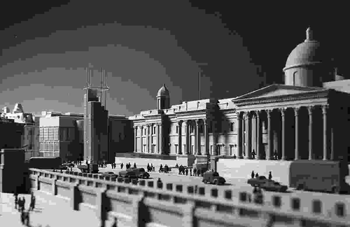 Model of the final revised ABK design for the National Gallery Extension, 1983.