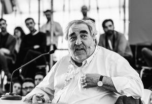 Pritzker Prize-winner Eduardo Souto de Moura spoke to the group at Arquia Próxima about four projects. Haley Hooper described him as "kingly, comedic and super relaxed".