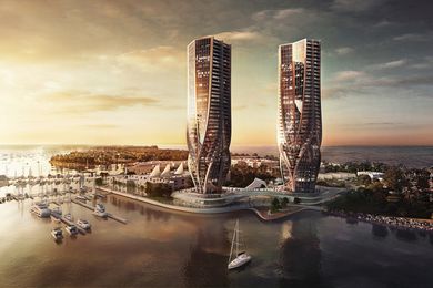 The proposed Mariner's Cove development designed by Zaha Hadid Architects.