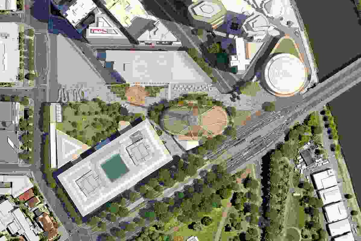 Site plan of the proposed redevelopment of Melbourne's Southbank arts precinct