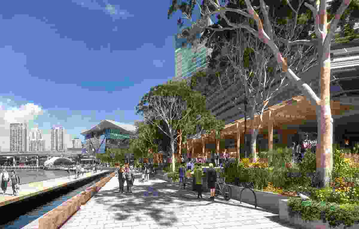 Waterfront Promenade in the Harbourside shopping centre redevelopment by Snøhetta and Hassell.