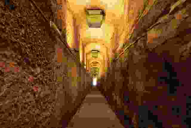 The underground tunnels provide access to Balls Head Reserve.
