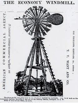 Advertisement for the Economy Windmill, one of 
a range of windmills collected for the installation.