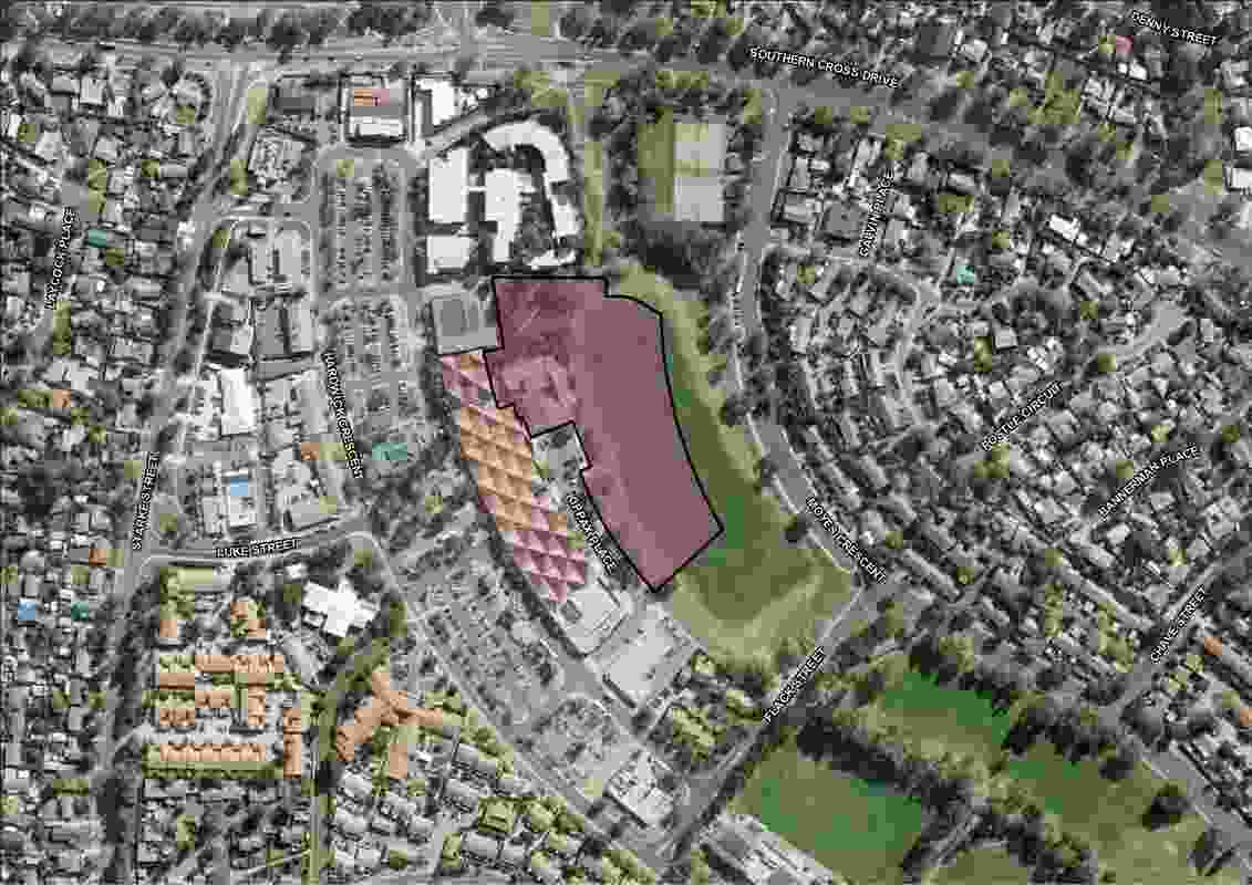 Map of site for future development including old health building on Block 22 Section 51 Holt