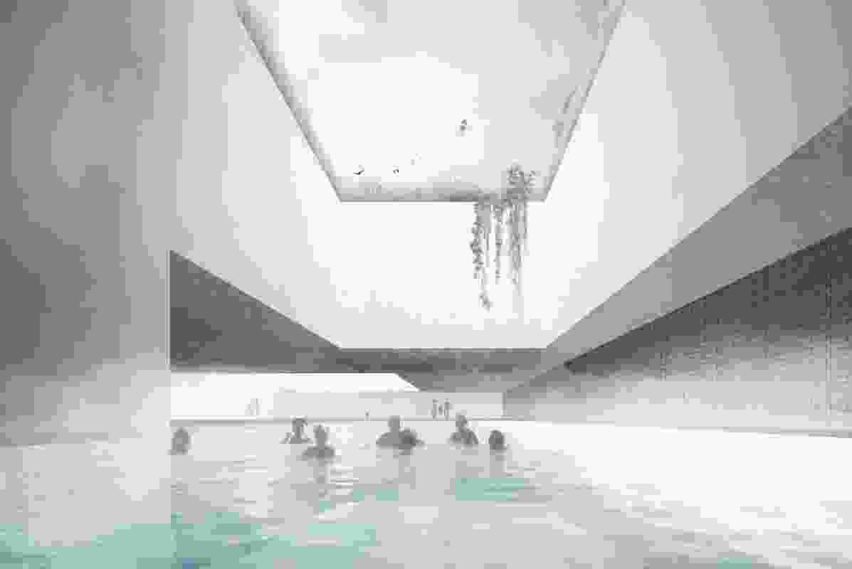 CHROFI & McGregor Coxall | Green Square Aquatic Centre competition scheme: the main pool.