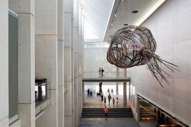 A view east in the foyer of the new extension to the NGA.