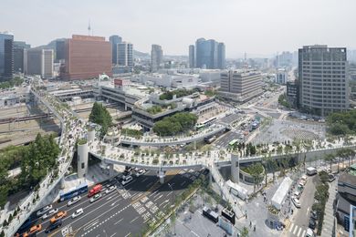 Dutch studio MVRDV has converted a former overpass into a plant-covered walkway in Seoul, South Korea. 