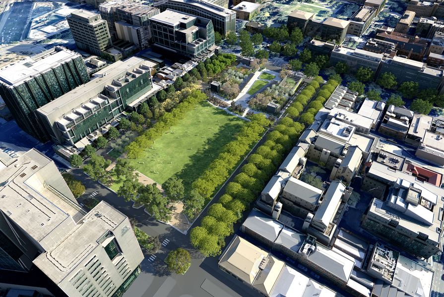 An overview of the proposal for University Square in Carlton to incorporate adjacent roads to increase its size by 40 percent.