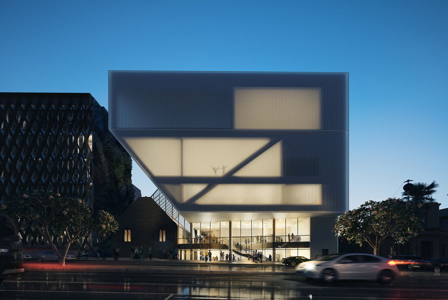 The design for stage two of the Geelong Performing Arts Centre by Hassell.