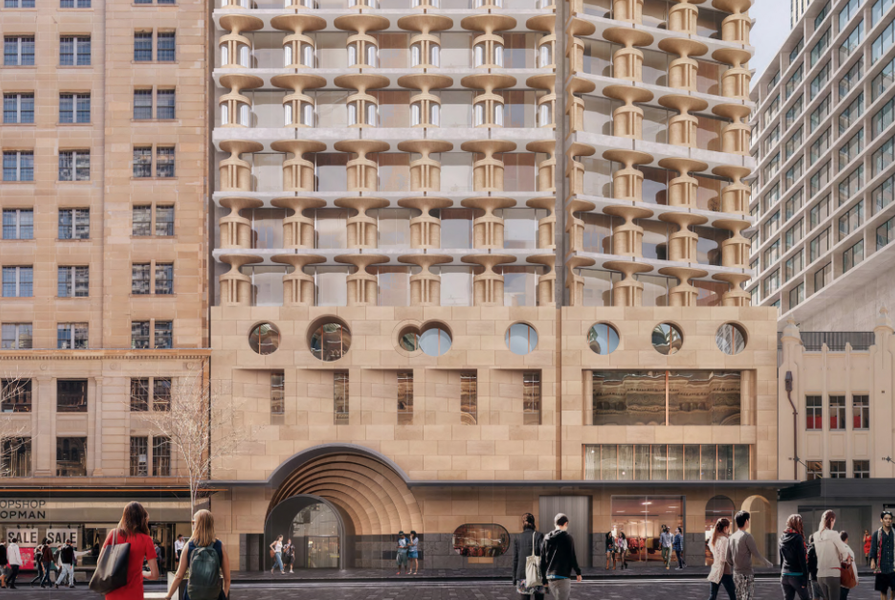 QT Hotel expansion proposal by Candalepas Associates [cropped].