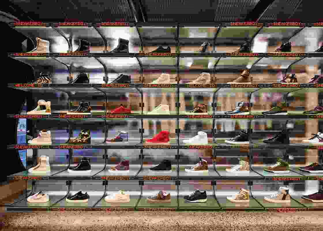 Sneaker Boy on Flinders Lane in Melbourne is a physical retail environment is merged with its online e-commerce platform.