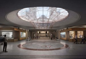 The proposed new southern entrance with a cone-shaped occulus designed by Scott Carver.