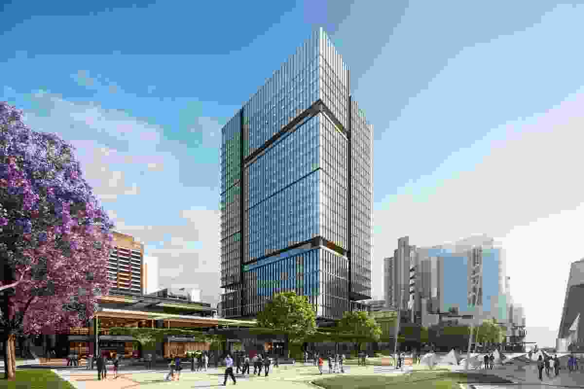 The proposed office tower designed by Bates Smart will be Adelaide's second tallest building when completed.
