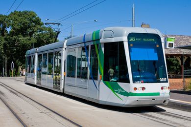 A C Class tram in Melbourne, Australia.