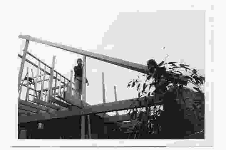 Col Bandy on site in 1974 at the start of construction.