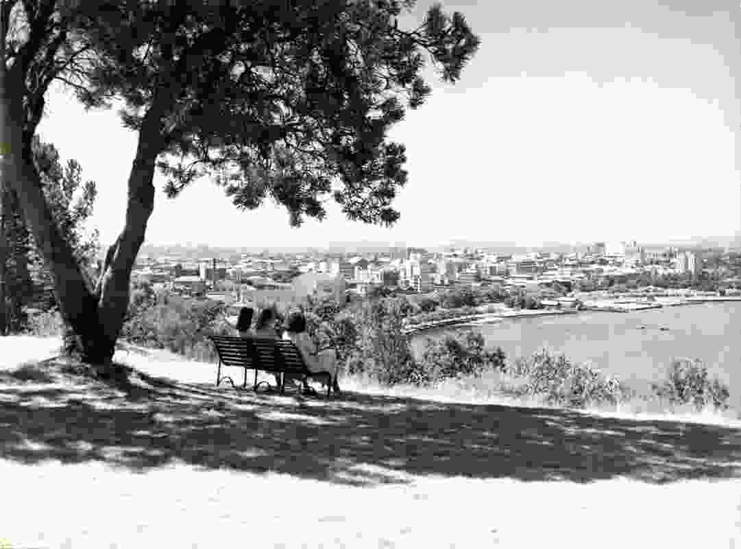 View from King’s Park over the Western Australian city of Perth, 1947. 