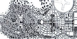 Plan of Goiânia by Attilio Corrêa Lima, with revisions by Armando de Godoy, 1934. Courtesy Christopher Vernon.