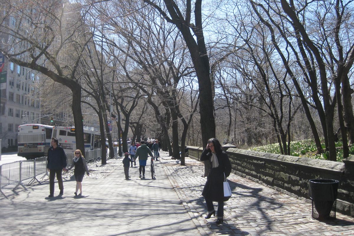 Central Park is bordered by Fifth Avenue on the east side - a wide promenade known to tourists as Museum Mile.