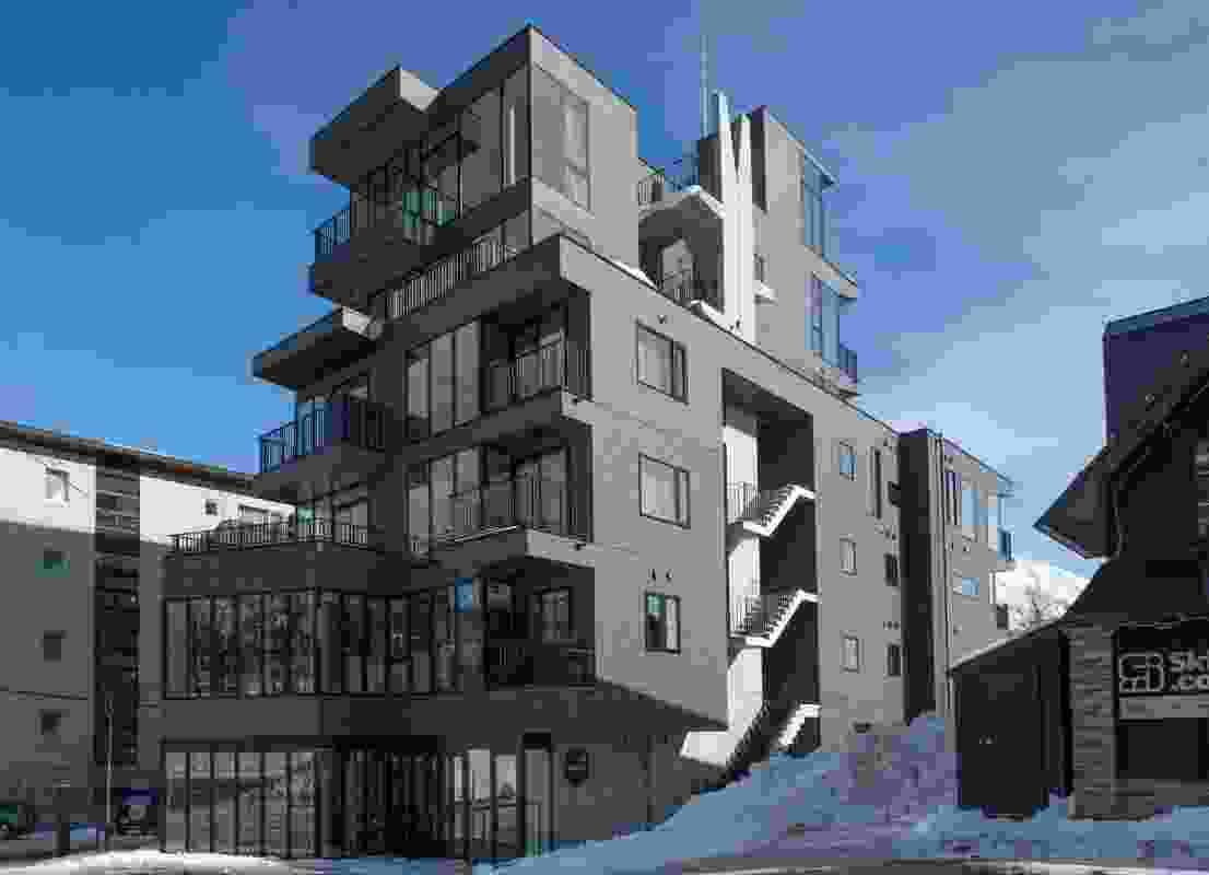 Muse apartments (2015) in Niseko is one of several projects by RTA in the high-end ski resort. 