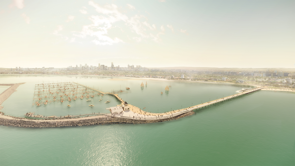 St Kilda Pier redevelopment by Jackson Clements Burrows Architects, with Site Office Landscape Architects and AW Maritime.