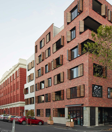 Jackson Clements Burrows Architects’ Oxford and Peel apartment development in Collingwood.