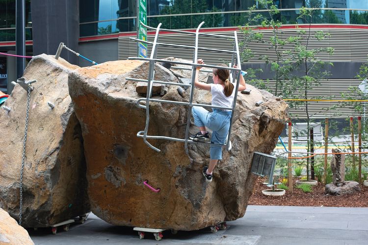 Rubber Hop Rocks Discovery and daring: Rocks on Wheels | Landscape Australia