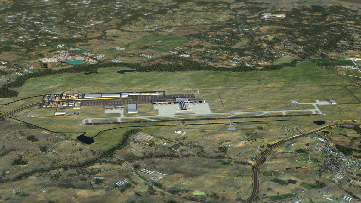 Proposed stage one airport layout at Badgerys Creek.