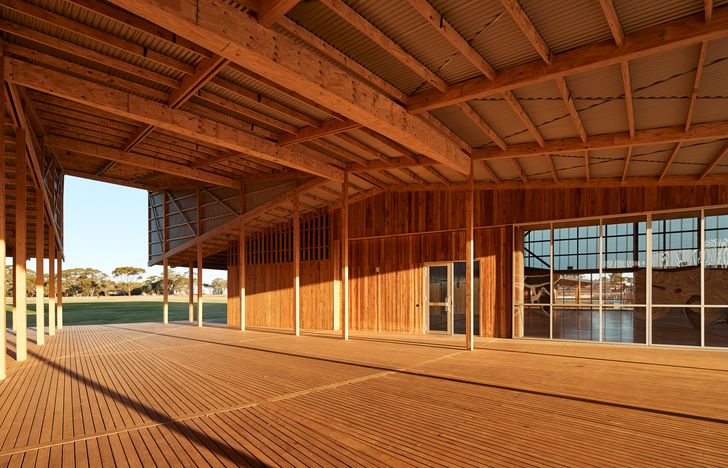 Pingelly Cultural and Leisure Center by Iredale Pedersen Hook Architects with Advanced Timber Concepts Studio.