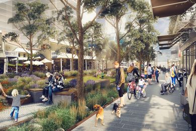 The draft Parramatta Civic Link Urban Park by Aspect Studios and SJB. 