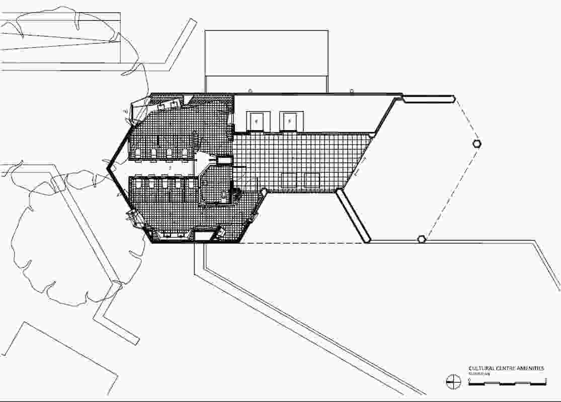 Plan of Cultural Centre Amenities by Coniglio Ainsworth Architects.