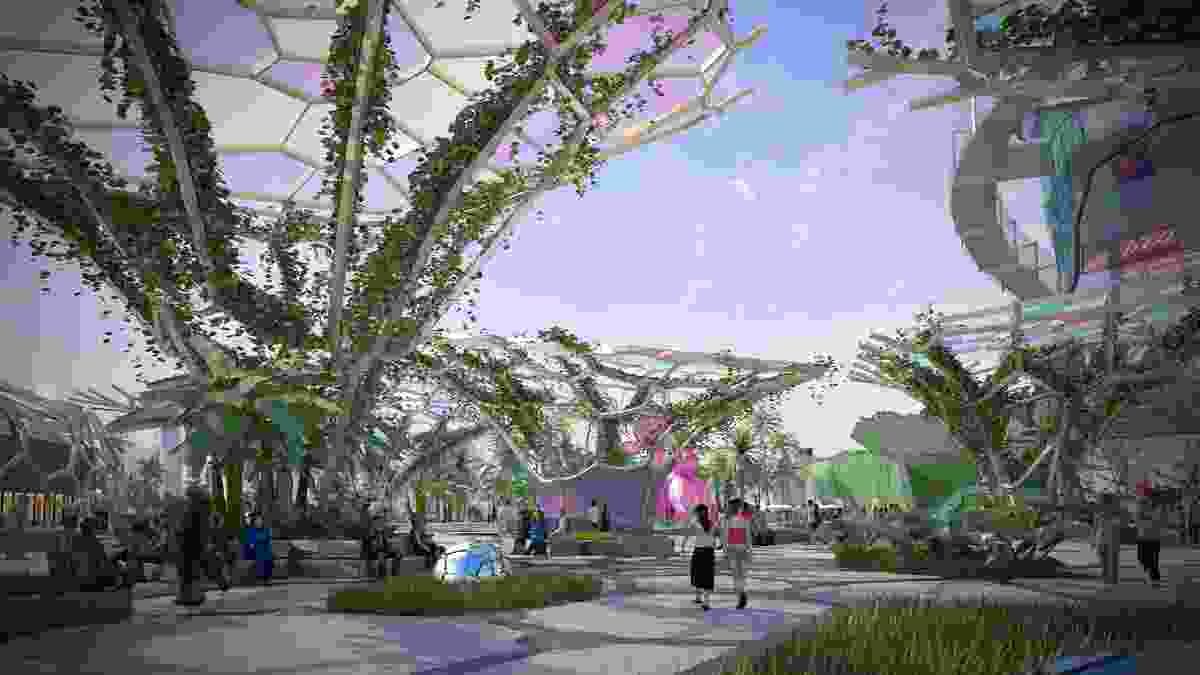 A grand plaza at the proposed Gold Coast Cultural Precinct.