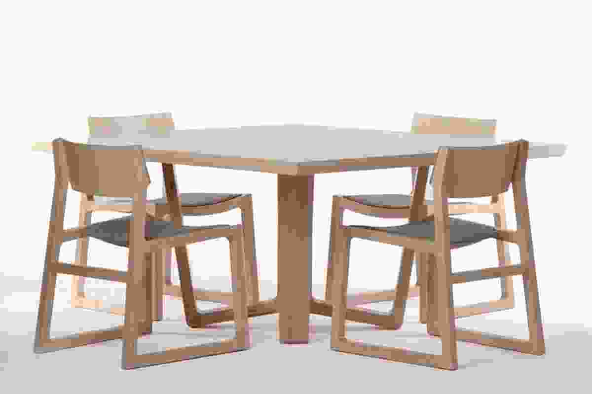 Splay table and Splay chair for One Third, available at Stylecraft.