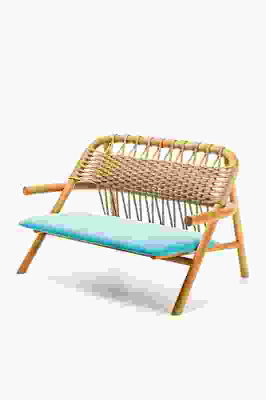 The Unam Out collection for Very Wood is a series of playful outdoor furniture in solid Iroko with woven nylon cord, available from Map Furniture.