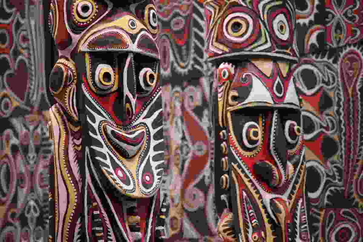 Detail of the carvings specially commissioned by QAGGOMA for APT7.