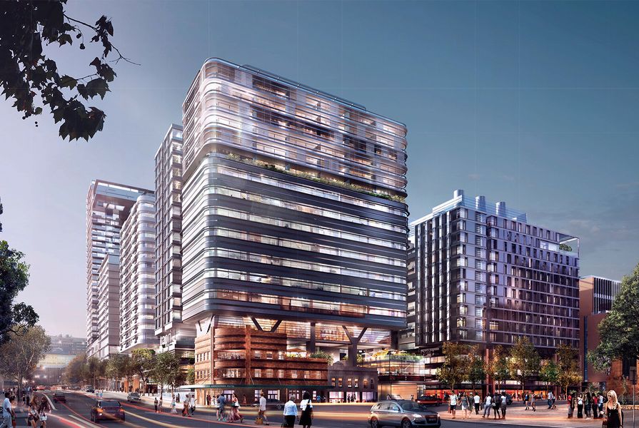 Proposed mixed-used development at Sydney's Central Park designed Foster and Partners with local collaborating architects PTW.